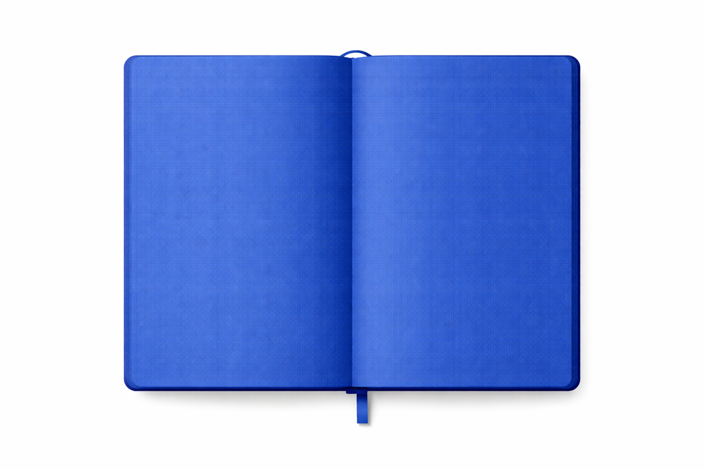 Blue page notebook
